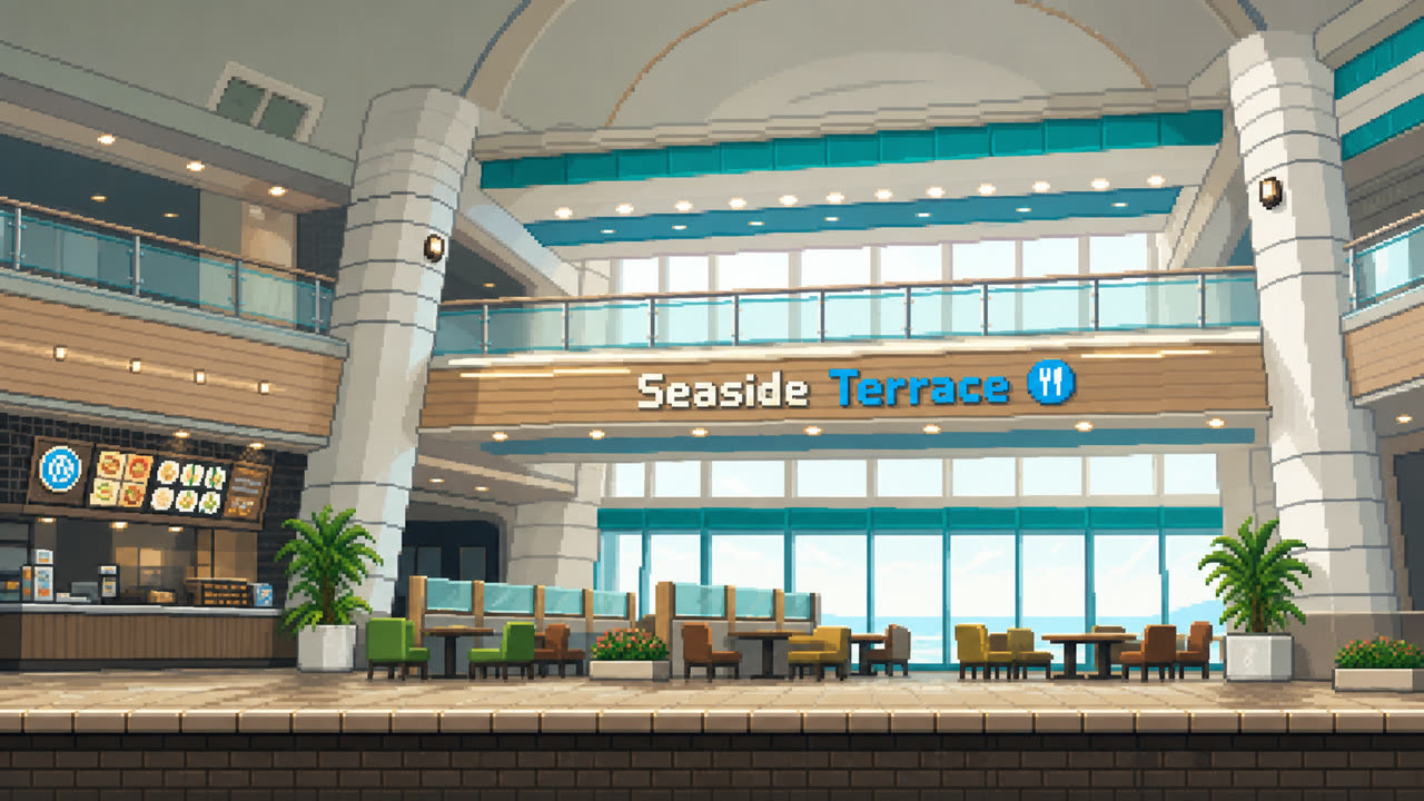 ATC BAY RUNNER ステージ背景:シーサイドテラス